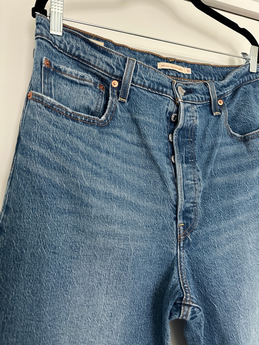 Women’s Levi Ribcage Ankle Straight Jeans 33x27 - Picture 2 of 6
